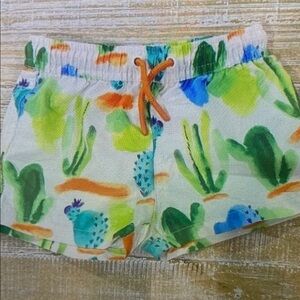 Colorful Cactus Kids Swim Trunks